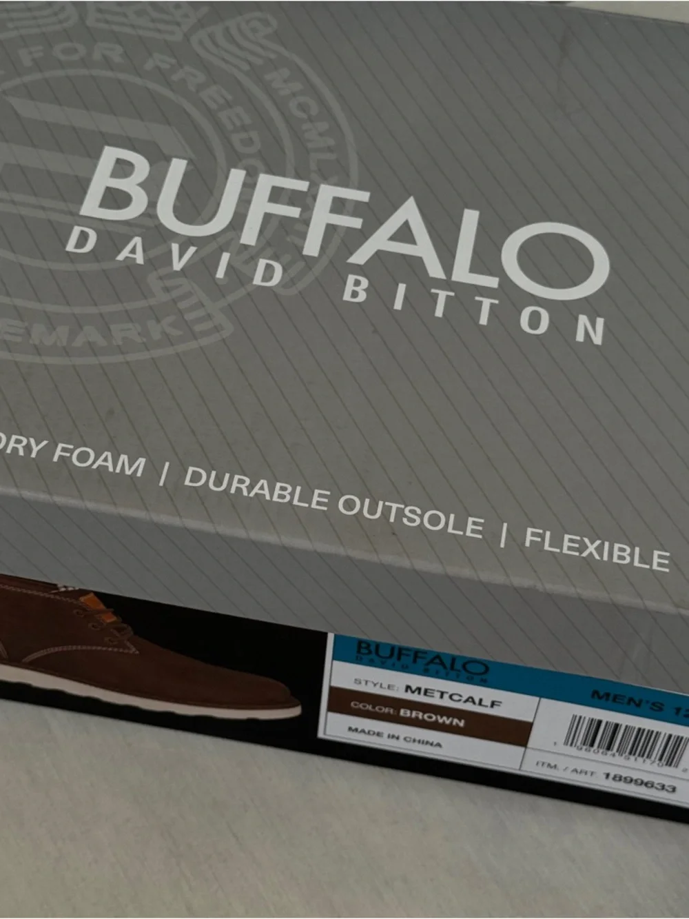 Buffalo David Bitton Brown Metcalf Memory Foam Boots. Size 12. NWT - Picture 11 of 11